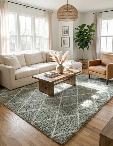 9' 10 x 14' Moroccan Shag Rug