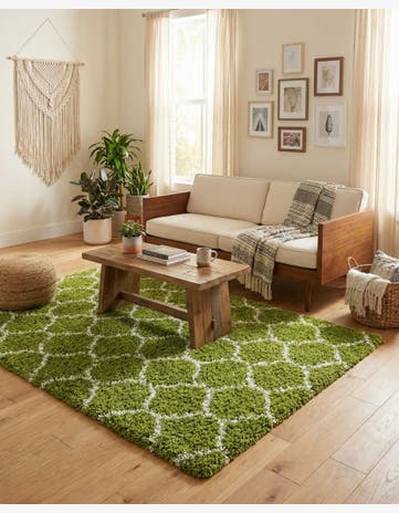 5' 3 x 8' Trellis Shag Rug