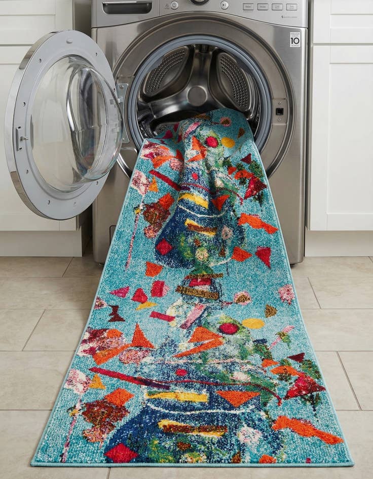 Detail image of  2' 7 x 12'  Washable Vivid Runner Rug