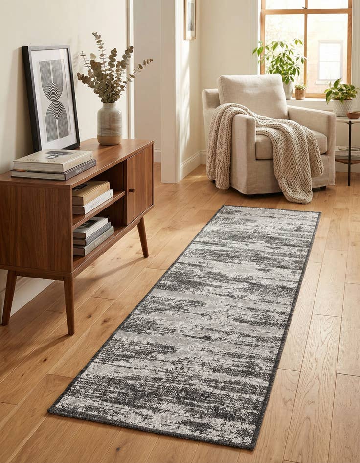 Detail image of 2' x 8' Easy-Clean Modern Indoor / Outdoor Runner Rug