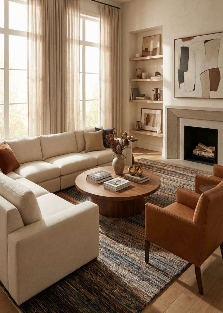 8' 7 x 12' 1 Hand Knotted Modern Ziegler Wool Rug