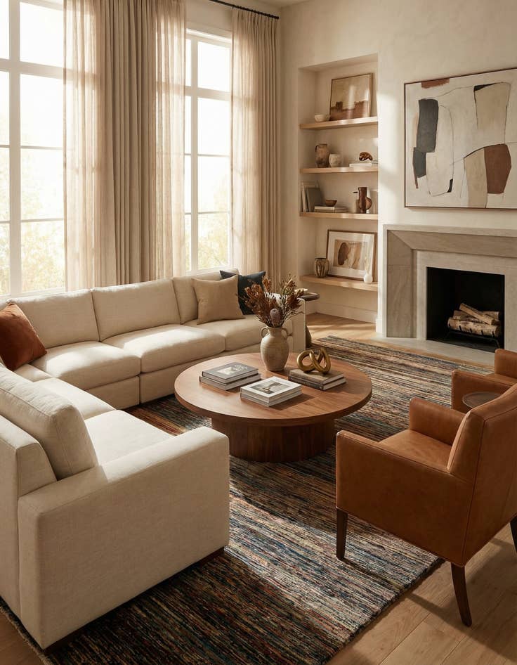 Detail image of 8' 7 x 12' 1 Hand Knotted Modern Ziegler Wool Rug