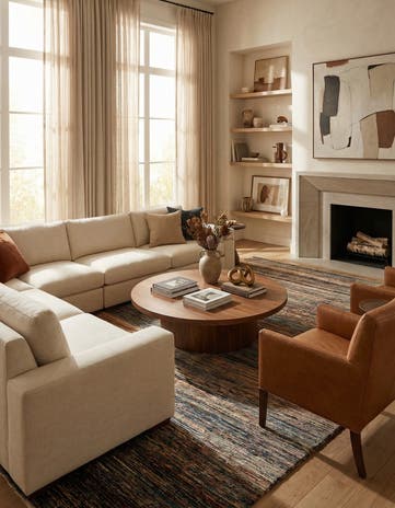 8' 7 x 12' 1 Hand Knotted Modern Ziegler Wool Rug