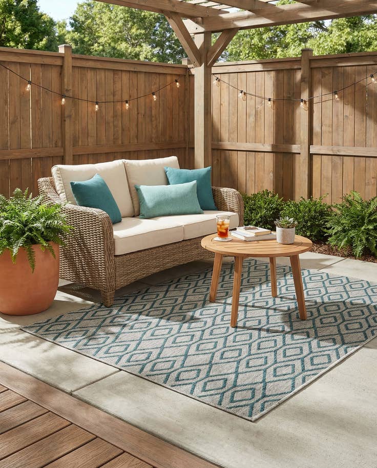 Detail image of 4' x 6' Easy-Clean Jill Zarin Turks and Caicos Indoor / Outdoor Rug