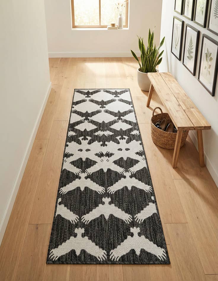 Detail image of 2' x 5' 3  Washable Modern Indoor / Outdoor Runner Rug