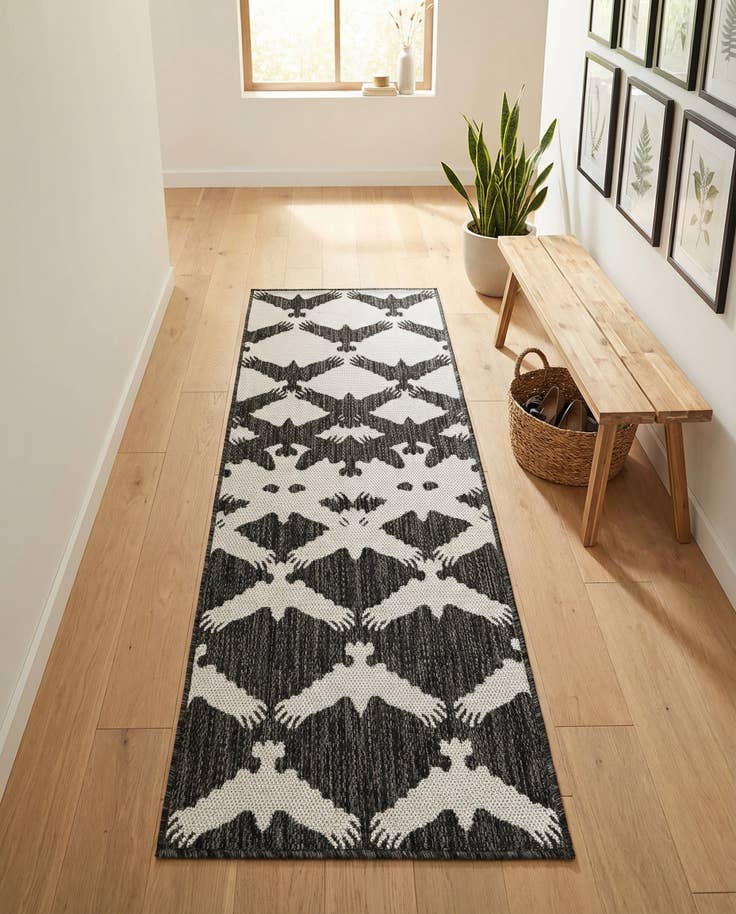 Detail image of 2' x 5' 3 Easy-Clean Modern Indoor / Outdoor Runner Rug
