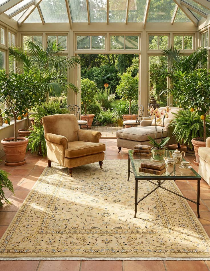 Detail image of  6' 7 x 9' 10 Kashan Rug