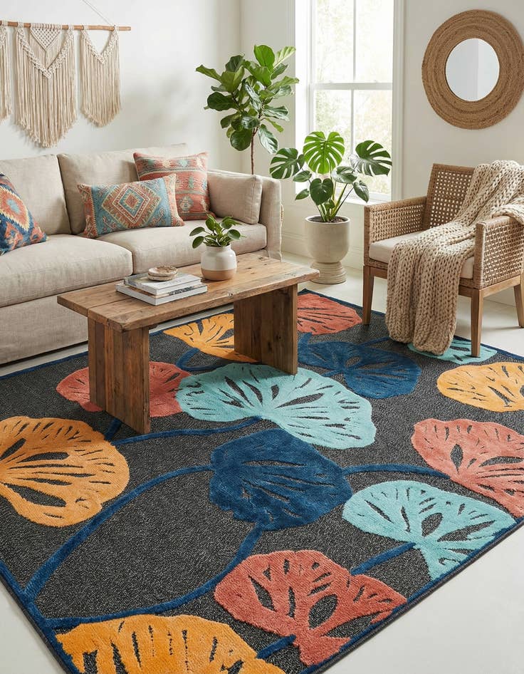 Detail image of 7' 10 x 10'  Washable Belize Indoor / Outdoor Rug