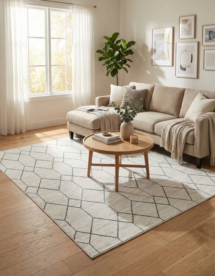 Detail image of  6' x 9' Lattice Trellis Rug