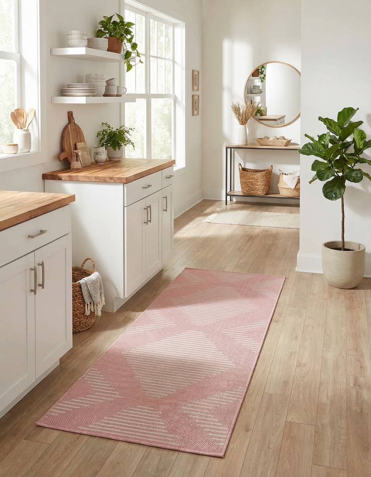 Detail image of 2' x 5' 3  Washable Modern Indoor / Outdoor Runner Rug