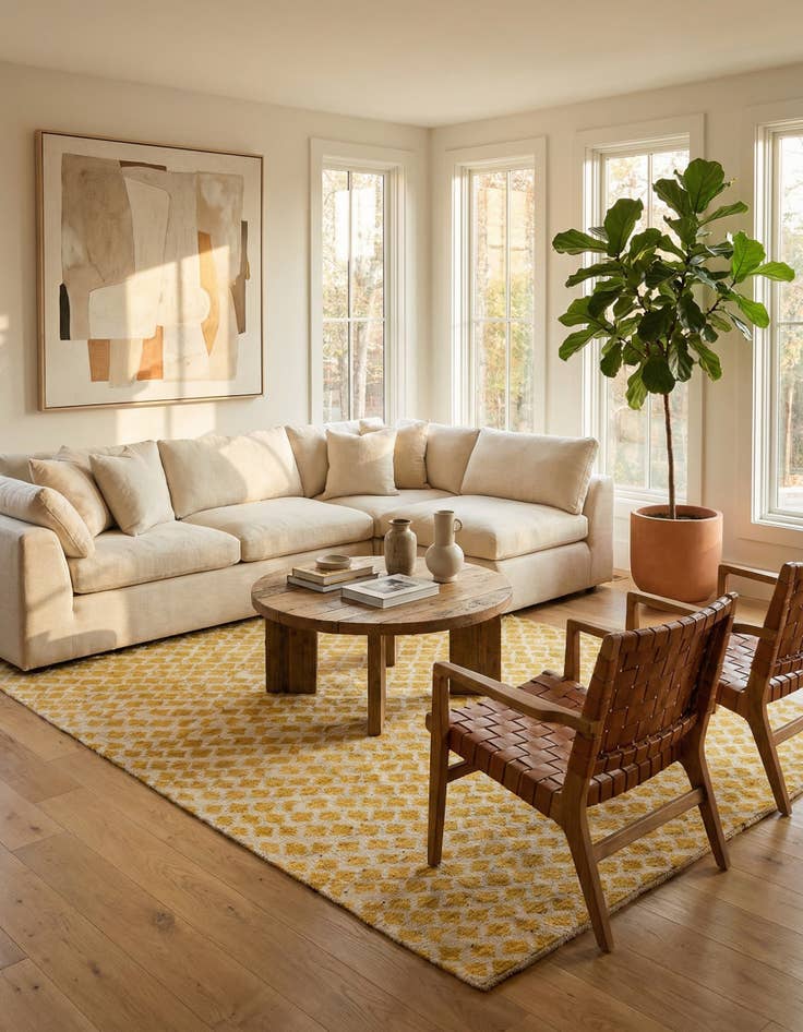 Detail image of 6' x 9' 1  Hand Knotted Darya Wool Rug