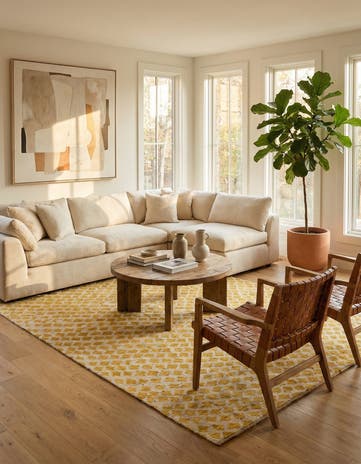 6' x 9' 1 Hand Knotted Darya Wool Rug