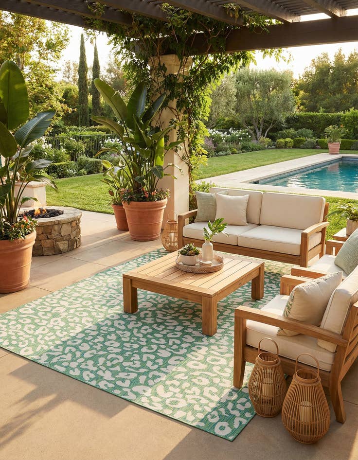 Detail image of 10' x 14'  Washable Safari Indoor / Outdoor Rug