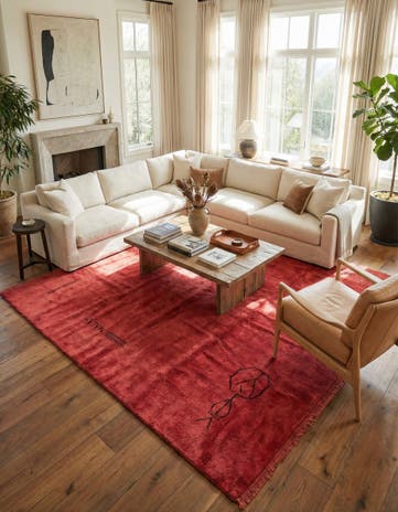 10' 2 x 13' Hand Knotted Moroccan Wool Rug