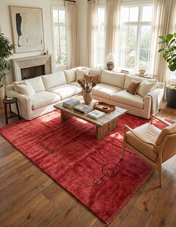 10' 2 x 13' Hand Knotted Moroccan Wool Rug