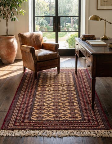 4' 1 x 6' Hand Knotted Afghan Akhche Oriental Wool Rug