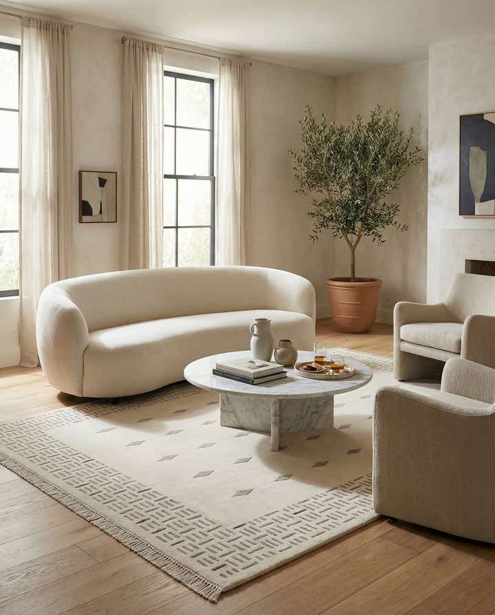 5' 6 x 8' Hand Knotted Darya Wool Rug