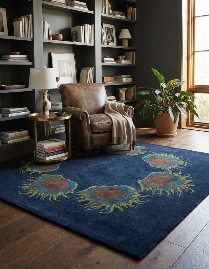 Detail image of 7' 6 x 7' 7 Luna Wool Square Rug