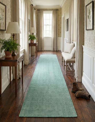 2' 7 x 14' 1 Hand Woven Jill Zarin English Manor Farmhouse Wool Runner Rug