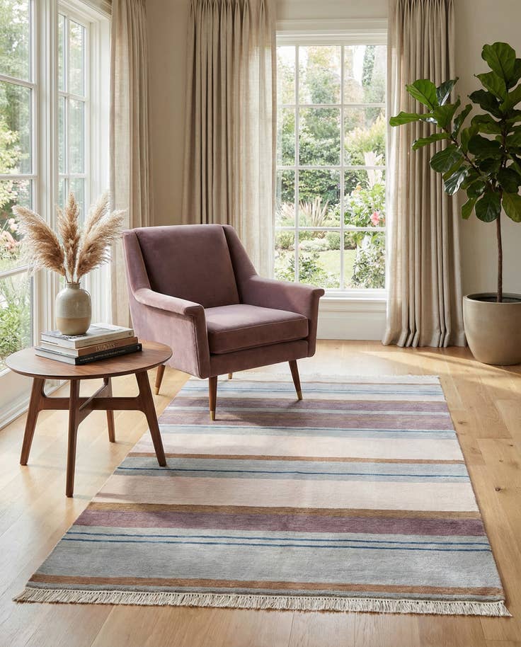 Detail image of 3' 11 x 5' 11 Hand Knotted Darya Wool Rug