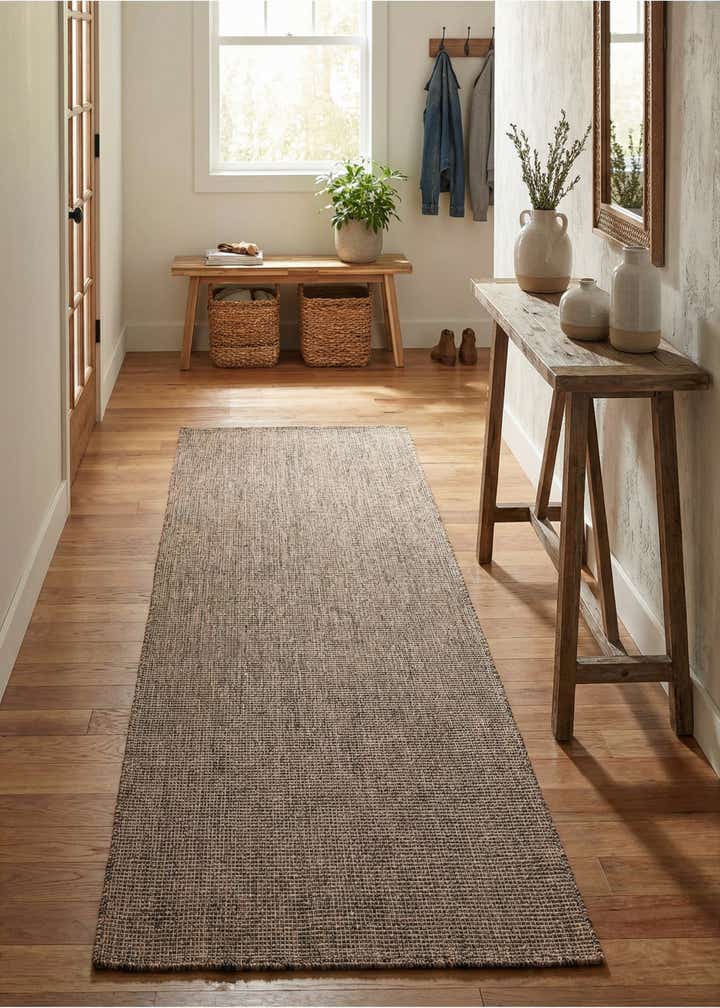 2' 7 x 10' Easy-Clean Solid Indoor / Outdoor Runner Rug