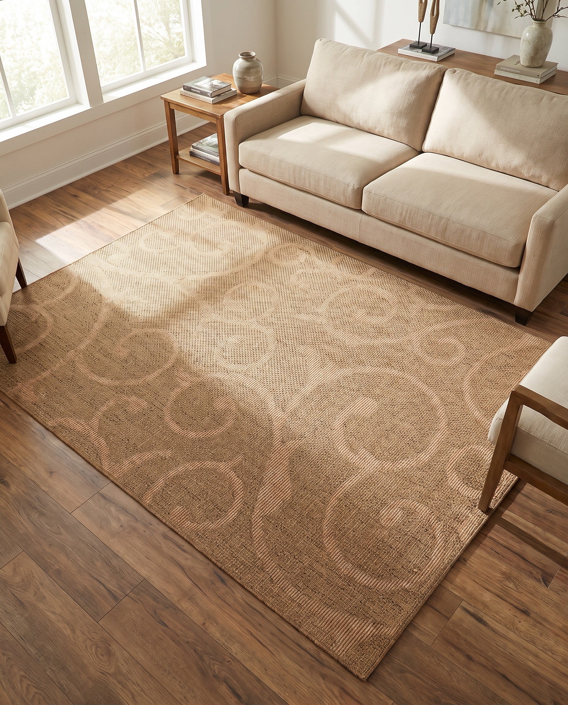 6' x 9' Easy-Clean Botanical Indoor / Outdoor Rug