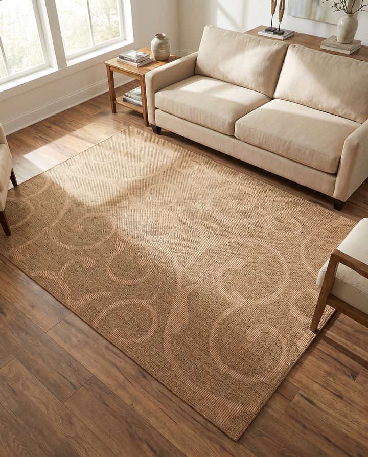 6' x 9' Easy-Clean Botanical Indoor / Outdoor Rug
