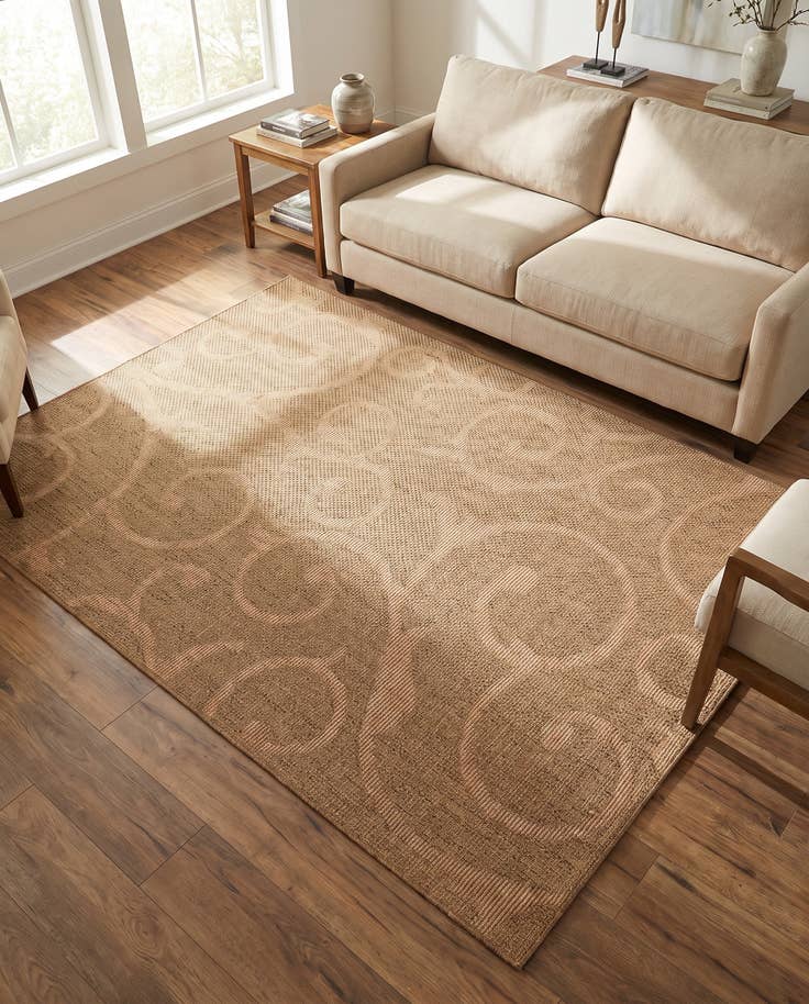 Detail image of 6' x 9' Easy-Clean Botanical Indoor / Outdoor Rug