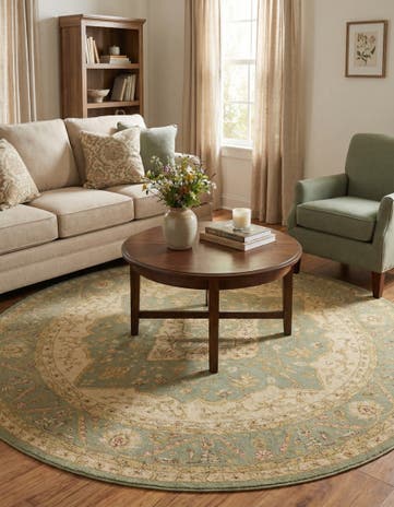 Light Green Chelsea Round Rug