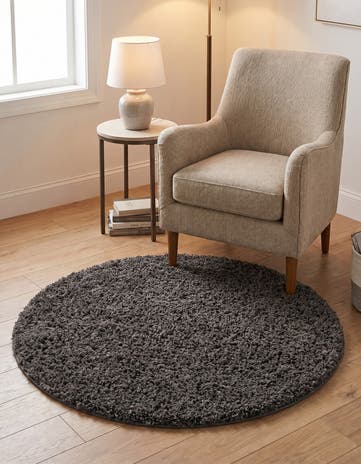 3' 3 x 3' 3 Everyday Shag Round Rug