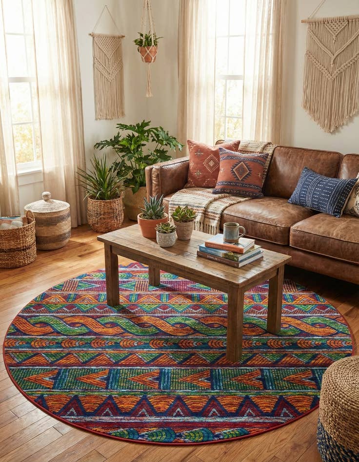 Detail image of 7' 10 x 7' 10 Calypso Round Rug