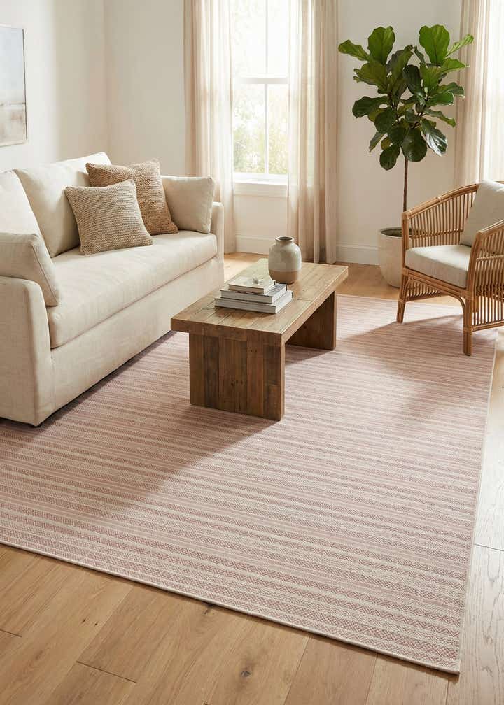 10' x 13' Easy-Clean Striped Indoor / Outdoor Rug