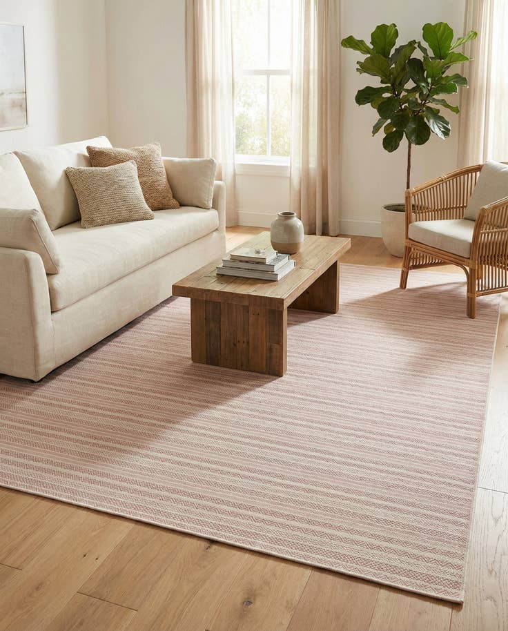 Detail image of 10' x 13' Easy-Clean Striped Indoor / Outdoor Rug