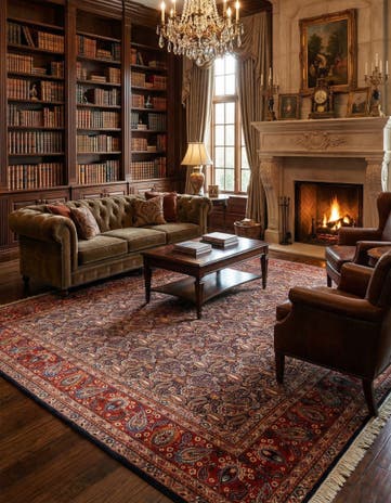 10' x 12' 8 Kashan Wool Rug