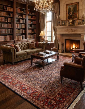 10' x 12' 8 Kashan Wool Rug