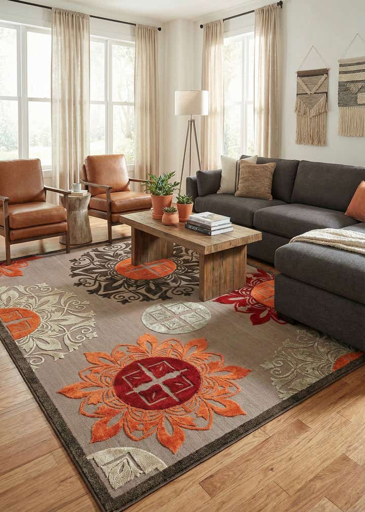 10' x 13' Easy-Clean Modern Indoor / Outdoor Rug