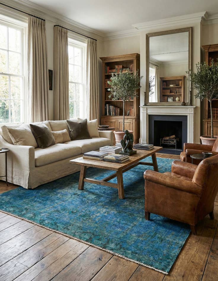 Detail image of  7' 1 x 10' 1  Hand Knotted Ultra Vintage Persian Wool Rug