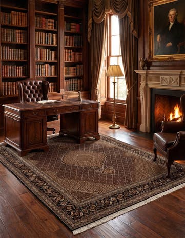 6' 7 x 9' 10 Hand Knotted Tabriz Mahi Persian Wool Rug