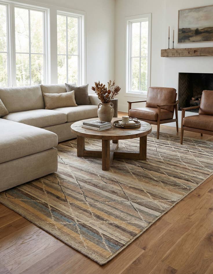 Detail image of 8' 10 x 12' 2  Hand Knotted Moroccan Wool Rug