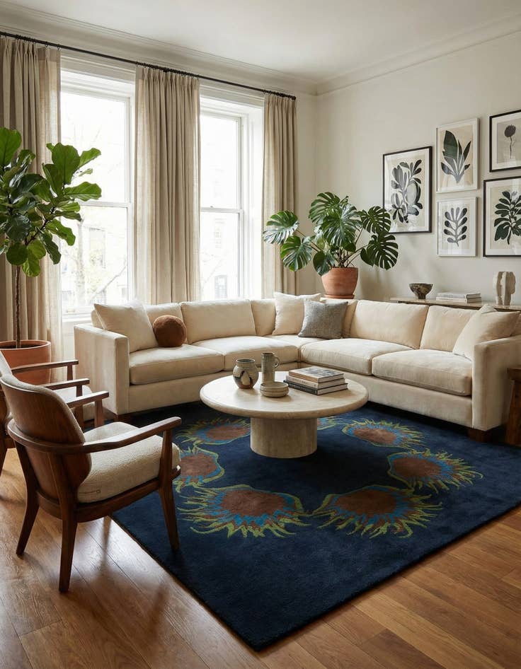 Detail image of 7' 6 x 7' 6 Luna Square Rug