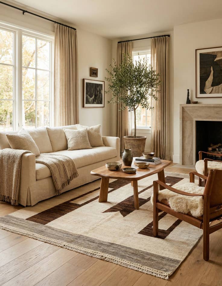 Detail image of 4' 11 x 6' 7  Hand Knotted Moroccan Wool Rug