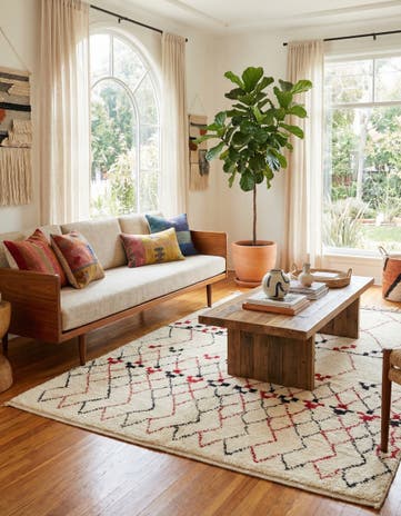5' 2 x 7' 4 Hand Knotted Moroccan Wool Rug
