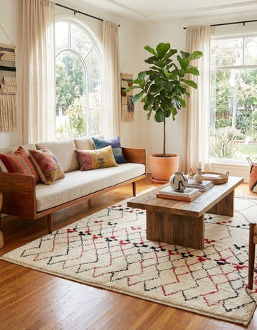 5' 2 x 7' 4 Hand Knotted Moroccan Wool Rug