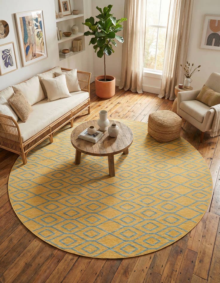 Detail image of 10' 8 x 10' 8 Easy-Clean Jill Zarin Turks and Caicos Indoor / Outdoor Round Rug