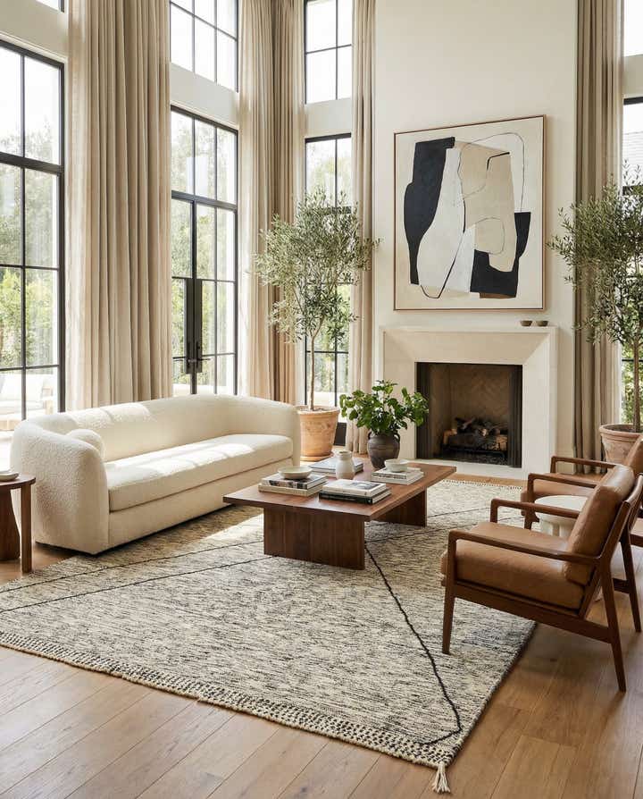 9' 1 x 13' 3 Hand Knotted Moroccan Wool Rug