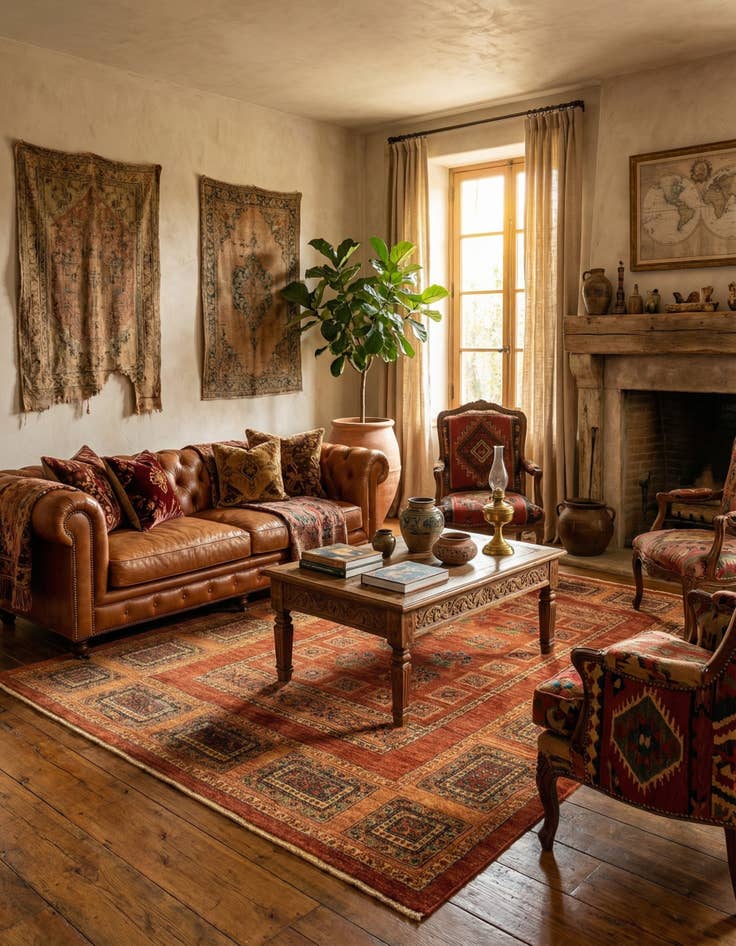 Detail image of 4' 9 x 7' 1 Luribaft Wool Rug