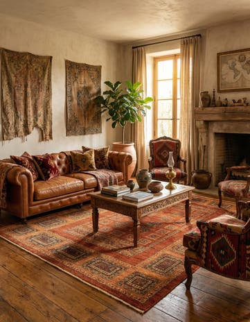 4' 9 x 7' 1 Luribaft Wool Rug