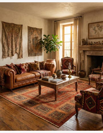 4' 9 x 7' 1 Luribaft Wool Rug