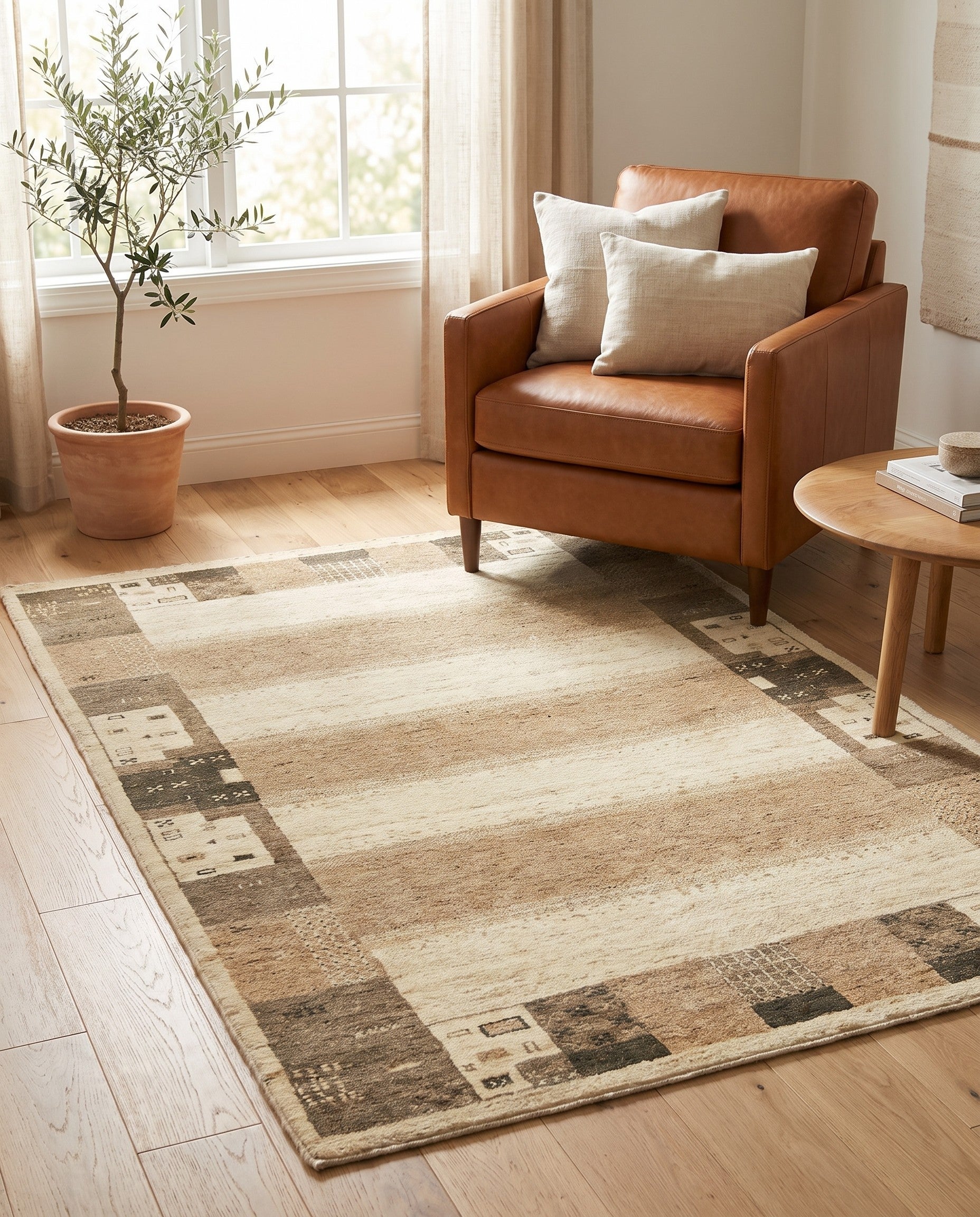 4' x 6' Hand Knotted Kashkuli Gabbeh Wool Rug
