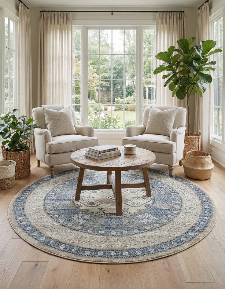 Detail image of 5' x 5' Vienna Round Rug